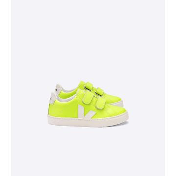 Veja ESPLAR LEATHER Kids' Sneakers Green | CA 822VRW